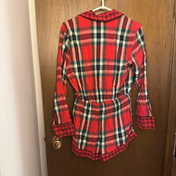 Victoria's Secret "Dream" Rhinestone Plaid PJ Romper - Picture 6 of 6